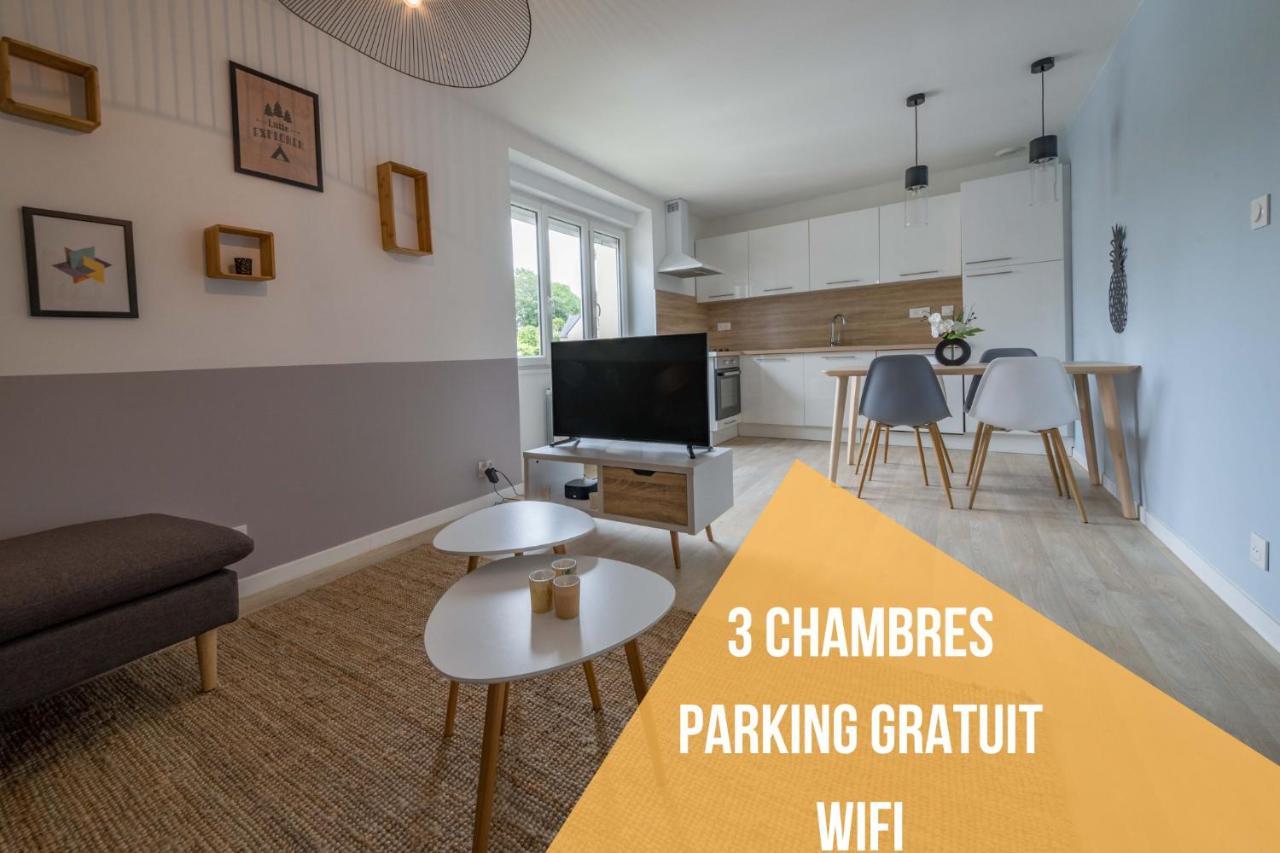 Appartement 3 Chambres - Parking - Wifi - Buanderie - Jardin Brest Exteriör bild